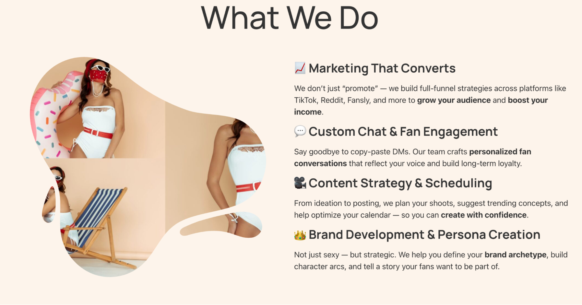 You can learn how to position your OnlyFans management company by studying others.