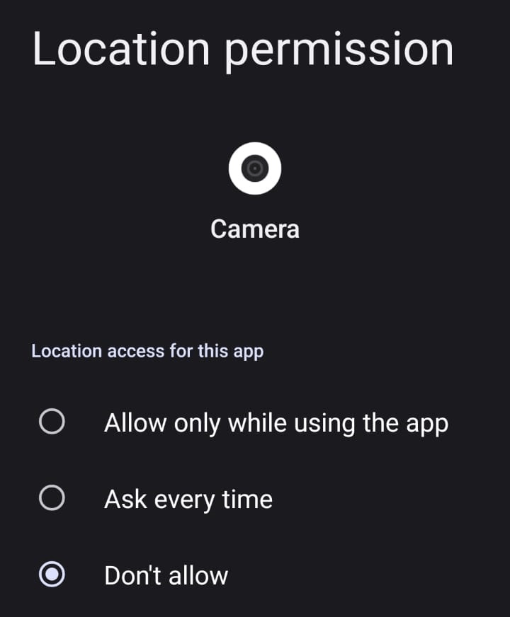 How to stay anonymous on OnlyFans: make sure you turn off location access for your smartphone's camera app.