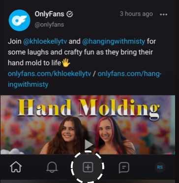 Why can't I post pictures on OnlyFans? Try locating the (+) icon.