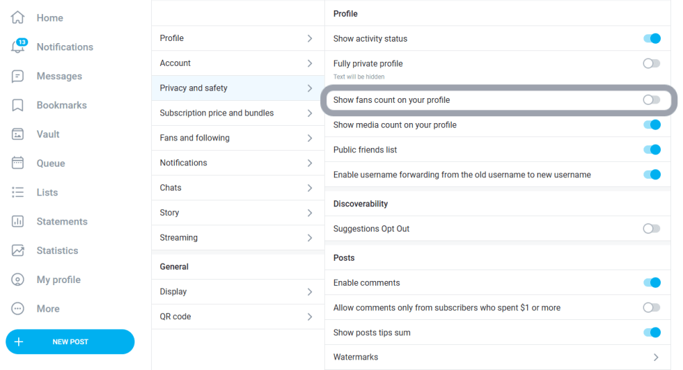 Tips for starting an OnlyFans - hide your follower count initially.