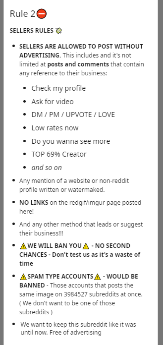 A snippet from r/LegalTeens rules. It's a good example of an OnlyFans subreddit for promotion.