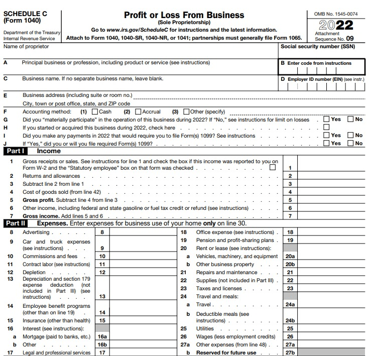 Schedule C - OnlyFans taxes only apply to your net income after business expenses.