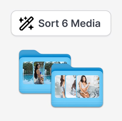Sort media into your folders with a single click.